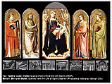 Madonna and Child Enthroned with Saints, Taddeo Gaddi (Italian, Florentine, active by 1334–died 1366), Tempera on wood, gold ground